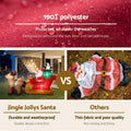 Jingle Jollys Christmas Inflatable Santa Sleigh 2.2M Illuminated Decorations