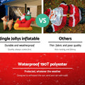 Jingle Jollys Christmas Santa Sleigh 2.2M Inflatable LED Decorations