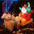 Jingle Jollys Christmas Santa Sleigh 2.2M Inflatable LED Decorations