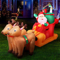 Jingle Jollys Christmas Santa Sleigh 2.2M Inflatable LED Decorations