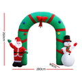 Jingle Jollys Christmas Inflatable Arch 2.8M LED Lights Decorations