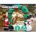 Jingle Jollys Christmas Inflatable Arch 2.8M LED Lights Decorations