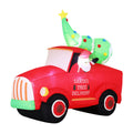 Jingle Jollys 1.6M Santa Truck Inflatable LED Christmas Decoration