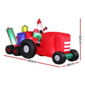 Jingle Jollys Christmas Inflatable Santa Truck 2.6M LED Lights