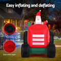 Jingle Jollys Christmas Inflatable Santa Truck 2.6M LED Lights