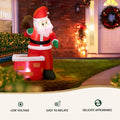 Jingle Jollys Christmas Inflatable Santa 1.8m LED Light Decoration