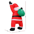 Jingle Jollys 1.9M Santa Climbing Inflatable LED Christmas Decoration