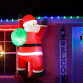 Jingle Jollys 1.9M Santa Climbing Inflatable LED Christmas Decoration