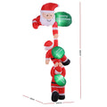 Jingle Jollys 2.5M Climbing Santa Inflatable LED Christmas Decoration