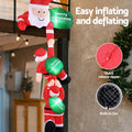 Jingle Jollys 2.5M Climbing Santa Inflatable LED Christmas Decoration