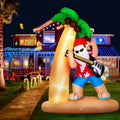 Jingle Jollys 2.1M Santa Guitar LED Inflatable Christmas Decoration