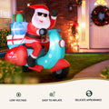 Jingle Jollys Christmas Santa Motorbike LED Inflatable Decoration