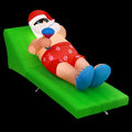Jingle Jollys 1.8M Santa Bench Christmas Inflatable LED Decoration
