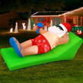 Jingle Jollys 1.8M Santa Bench Christmas Inflatable LED Decoration