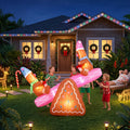 Jingle Jollys Christmas Inflatable Seesaw 1.8M Height LED Outdoor Decorations Illuminated