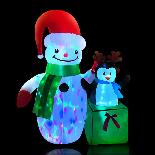 Jingle Jollys 1.8M Christmas Inflatable Snowman LED Illuminated