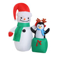 Jingle Jollys 1.8M Christmas Inflatable Snowman LED Illuminated
