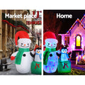 Jingle Jollys 1.8M Christmas Inflatable Snowman LED Illuminated