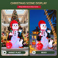 Jingle Jollys Christmas Inflatable Snowman 1.8M Height LED Outdoor Decorations Illuminated
