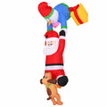 Jingle Jollys Christmas Inflatable Climbing Santa 3.5M Height LED Decorations Illuminated