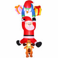 Jingle Jollys Christmas Inflatable Climbing Santa 3.5M Height LED Decorations Illuminated