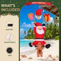 Jingle Jollys Christmas Inflatable Climbing Santa 3.5M Height LED Decorations Illuminated