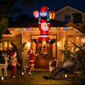 Jingle Jollys Christmas Inflatable Climbing Santa 3.5M Height LED Decorations Illuminated