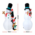 Jingle Jollys Christmas Snowman 2.4M Inflatable LED Lights