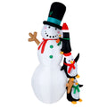 Jingle Jollys Christmas Snowman 2.4M Inflatable LED Lights