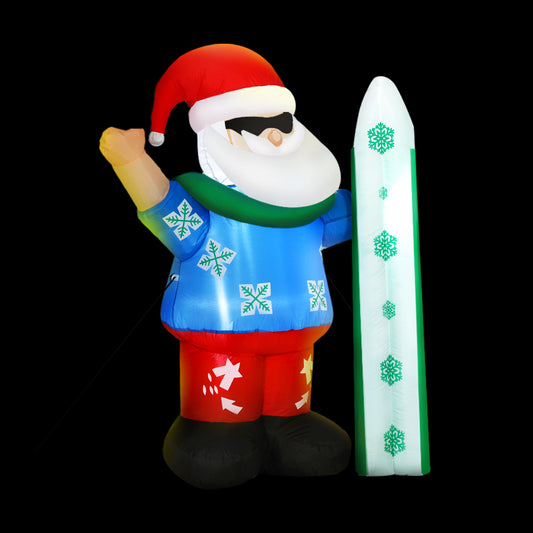 Jingle Jollys Santa 1.6M Inflatable Christmas Decoration LED