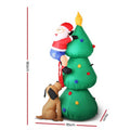 Jingle Jollys 1.8M Christmas Inflatable Santa Tree LED Lights