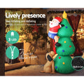 Jingle Jollys 1.8M Christmas Inflatable Santa Tree LED Lights