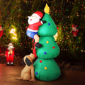 Jingle Jollys 1.8M Christmas Inflatable Santa Tree LED Lights