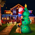 Jingle Jollys 1.8M Christmas Inflatable Santa Tree LED Lights