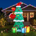 Jingle Jollys Christmas Inflatable Santa Tree 2.5M Height Flashing Light Decorations Illuminated