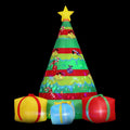 Jingle Jollys 2.2M Christmas Inflatable Gift Tree Flashing Lights