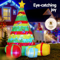 Jingle Jollys 2.2M Christmas Inflatable Gift Tree Flashing Lights