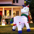 Jingle Jollys Christmas Inflatable Unicorn 1.8M Outdoor Light Up