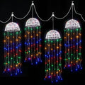 Jingle Jollys Christmas Lights Solar Jellyfish 4Pcs Garden Decorative Multi-Color