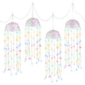 Jingle Jollys Christmas Lights Solar Jellyfish 4Pcs Garden Decorative Multi-Color