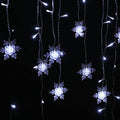 Jingle Jollys 160 LED 6M Solar Icicle Christmas Lights Cold