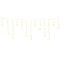 160 LED 6M Solar Icicle Christmas Lights Warm White Jingle Jollys