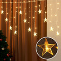 160 LED 6M Solar Icicle Christmas Lights Warm White Jingle Jollys