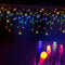Jingle Jollys Solar Icicle Christmas Lights 12.5M Multi Colour