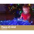 Jingle Jollys 20M Icicle Lights 800 LED Blue White Christmas