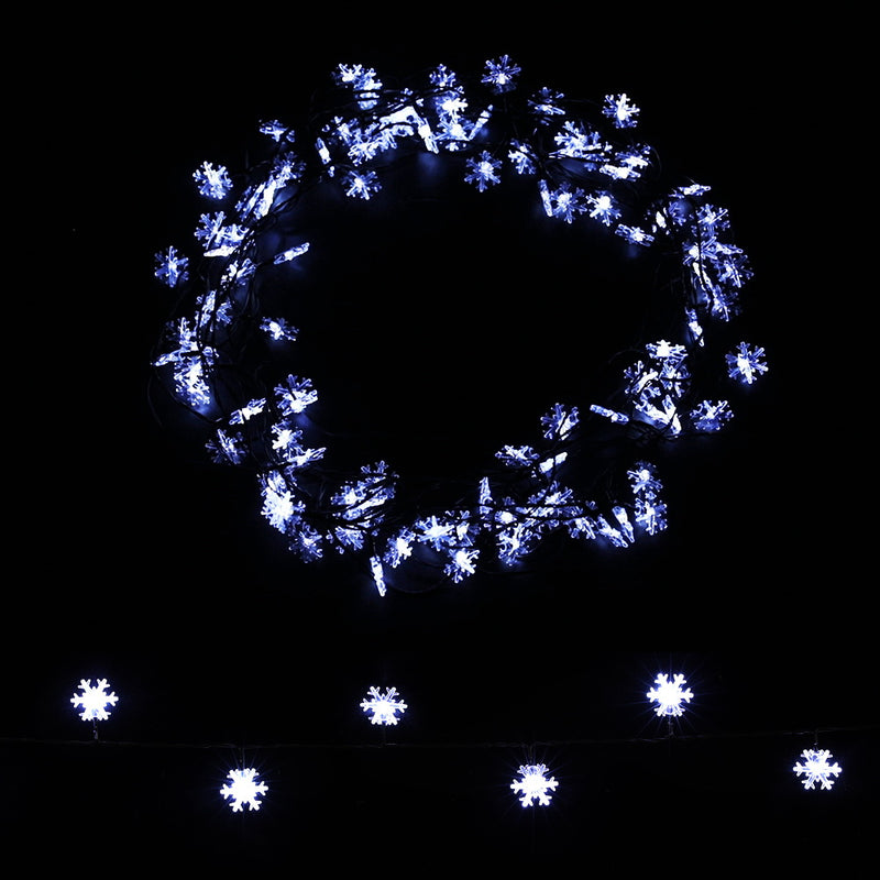 Jingle Jollys 100 LED 10M Christmas String Lights Snow Decorations
