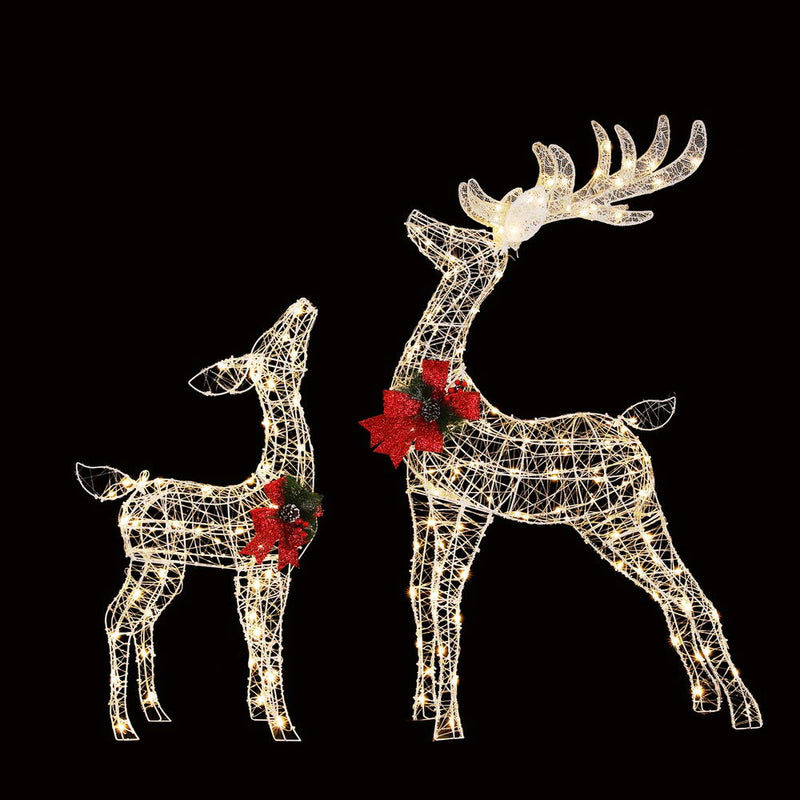 Jingle Jollys Christmas Lights 170 LED Fairy Reindeer Decoration 2PC