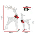 Jingle Jollys Christmas Lights 170 LED Fairy Reindeer Decoration 2PC