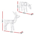 Jingle Jollys 2x Reindeer Christmas Lights 200 LED Decorations