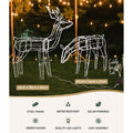 Jingle Jollys 2x Reindeer Christmas Lights 200 LED Decorations